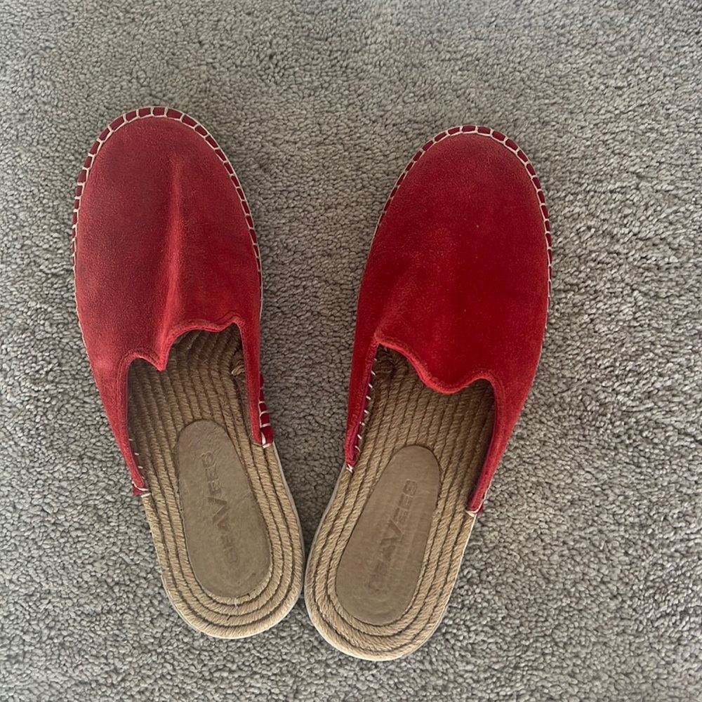 Seavees - Red Suede mules